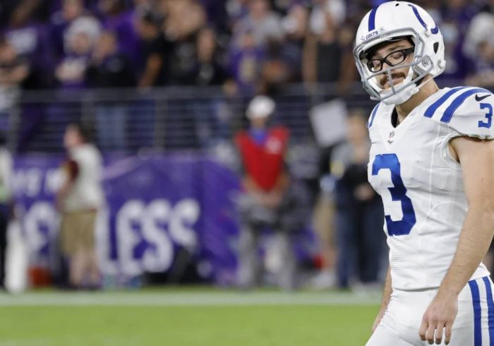 Colts Waive Kicker Blankenship After Week 1 Mishaps, per Report