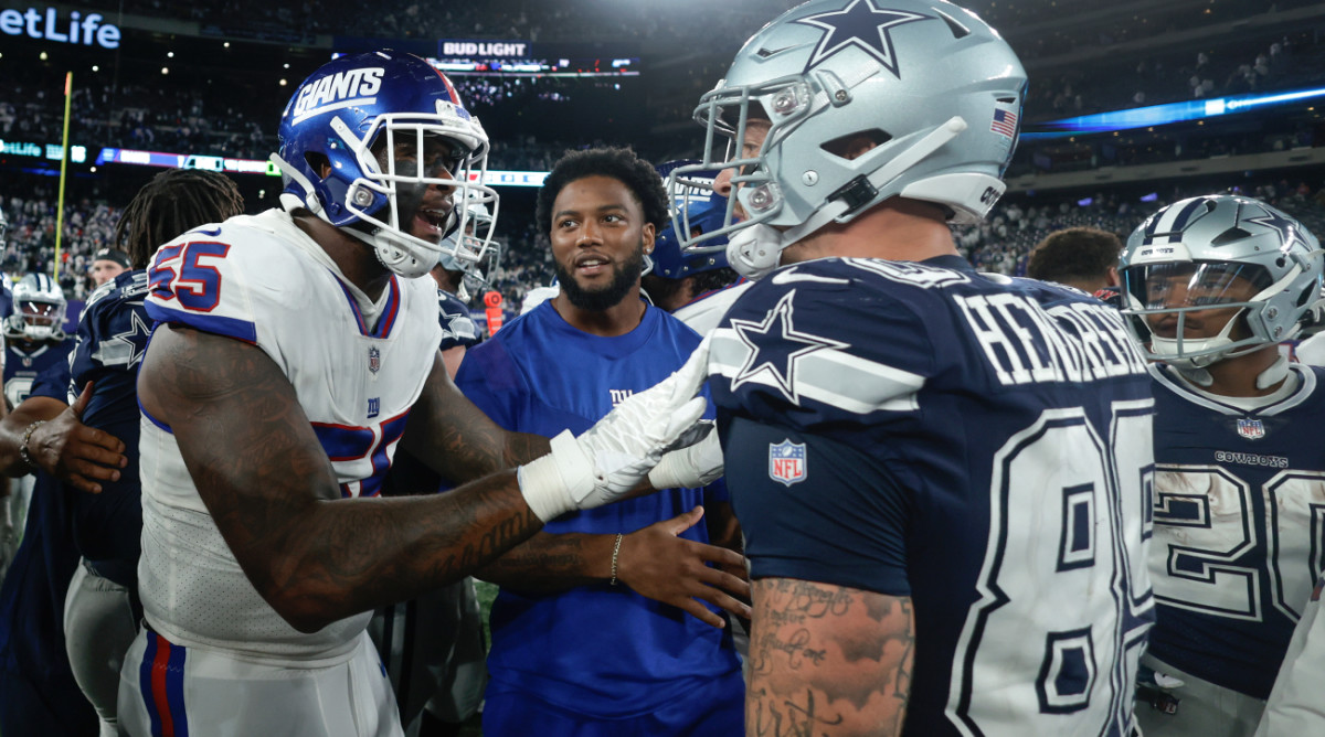 Giants, Cowboys Players Get Chippy During Postgame Handshakes