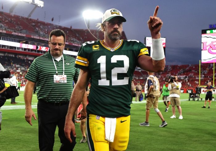 Rodgers Explains Viral Jumbotron Quote After Bucs Win