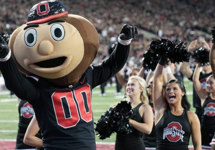 Watch: Ohio State’s Mascot Gets Rocked During Game vs. Wisconsin