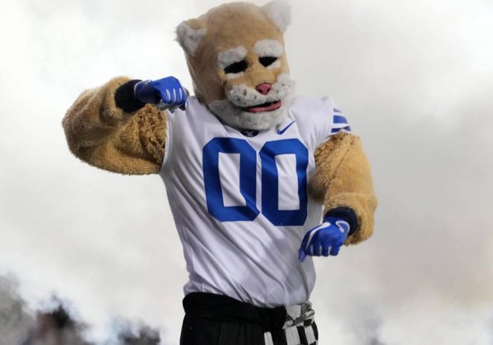 BYU Mascot Shows Off Ridiculous Arm Strength in Viral Video