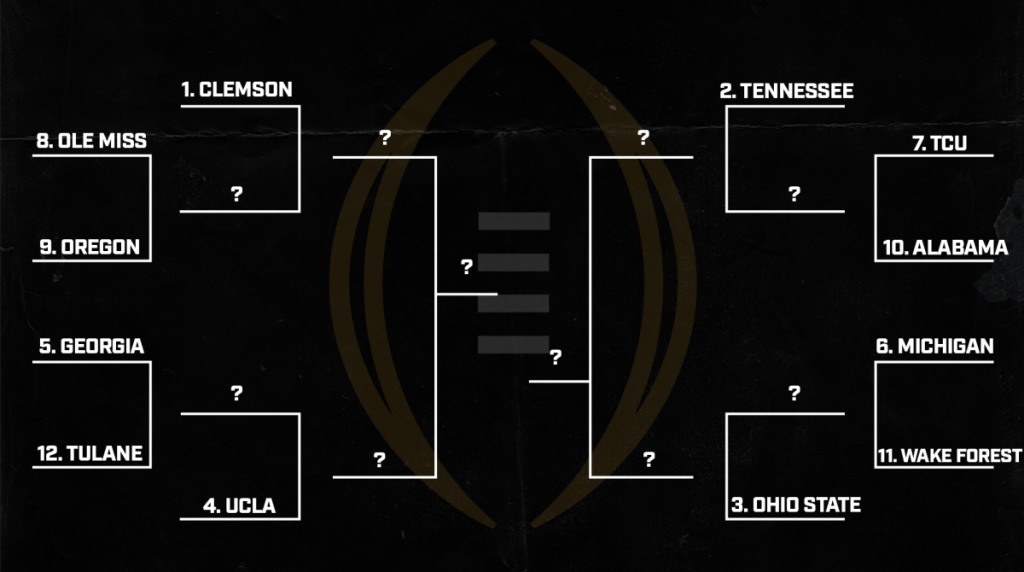 Latest Expanded CFP 12Team Bracket Hello, Tulane! BuhBye, Penn State