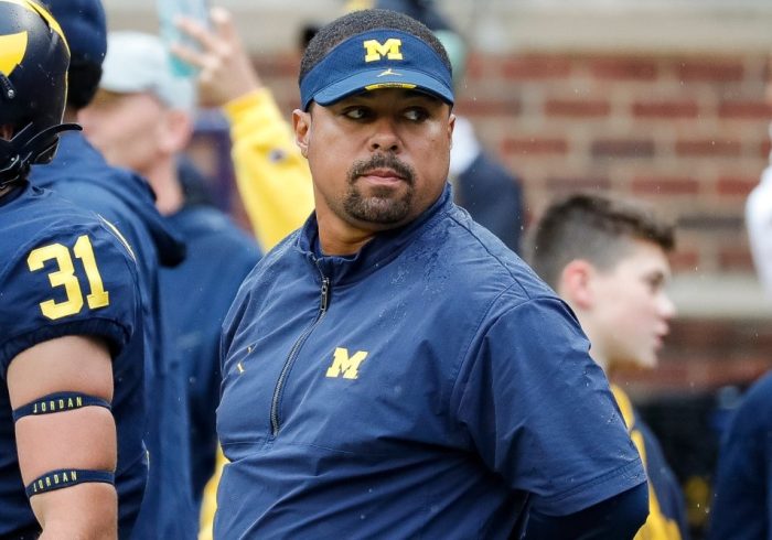 Michigan Coach Mike Hart Carted Off Field During Game