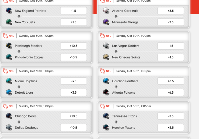 NFL Week 8 Betting Guide: Matchups, Spreads and Odds for SI Sportsbook Perfect 10