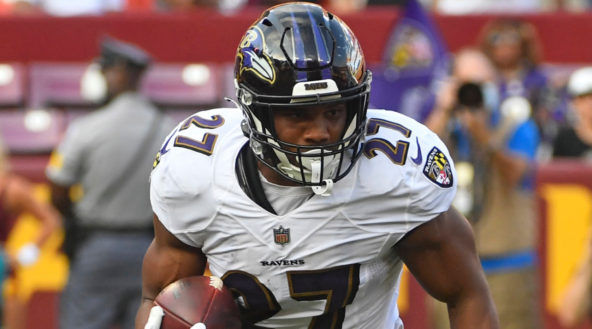 Ravens RB JK Dobbins Out With Injury vs. Browns