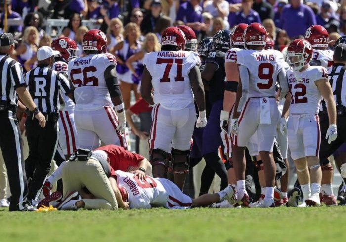 TCU Player Ejected for Scary Hit on Oklahoma Quarterback Gabriel