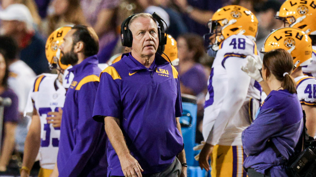 LSU Coach Brian Kelly Discusses Decision to Go for Two to Beat Alabama