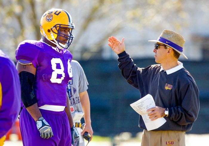 You Can’t Escape Nick Saban—or His Infamous Straw Hat—at LSU