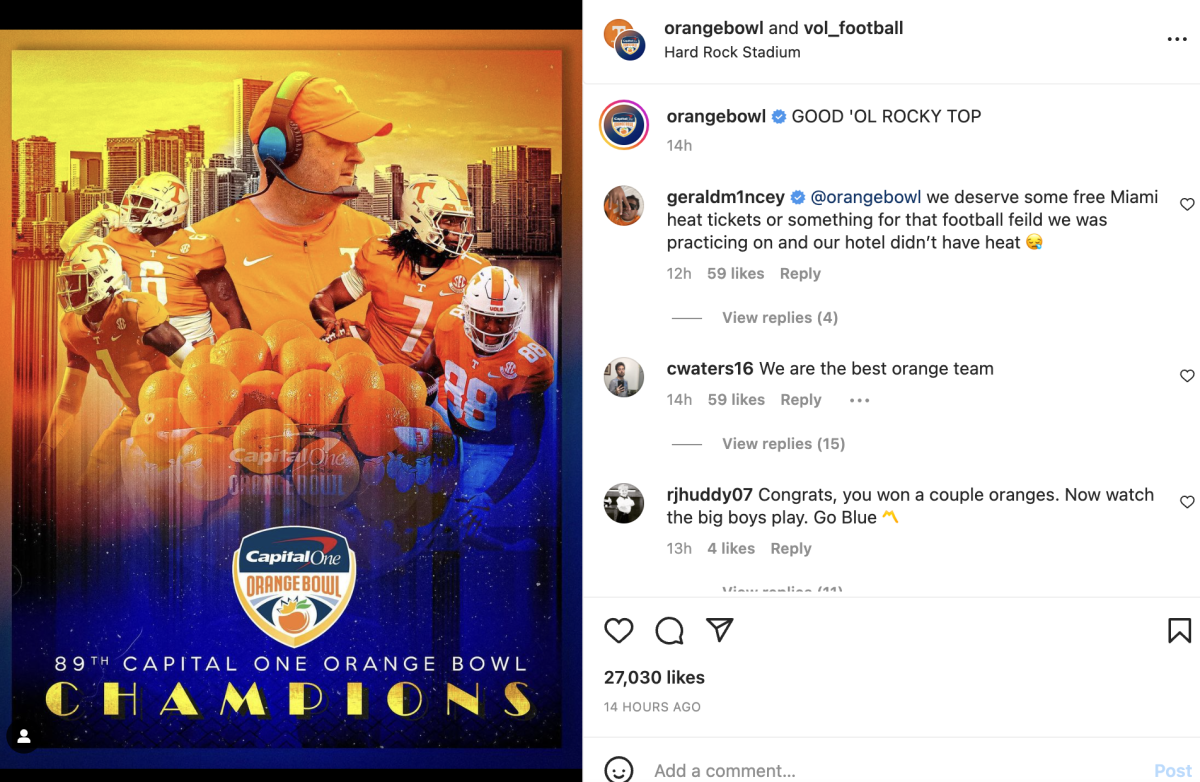 Tennessee’s Mincey Calls Out Orange Bowl Over Field, Hotel Conditions