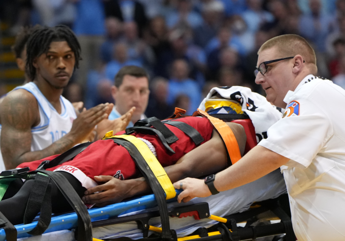NC State’s Terquavion Smith Taken to Hospital After Fall vs. UNC