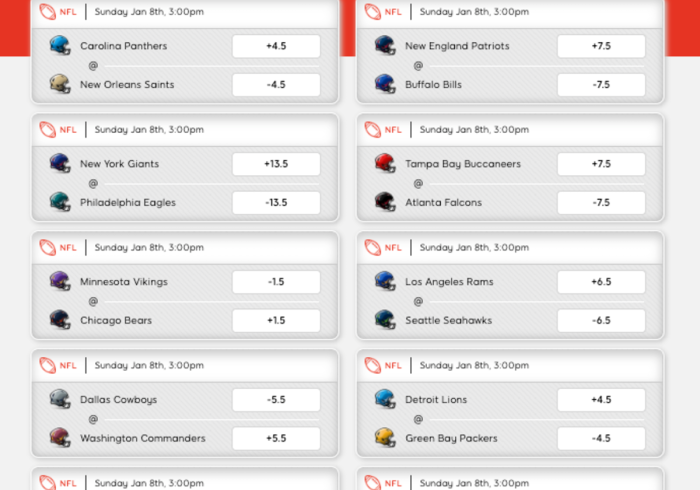 NFL Week 18 Betting Guide: Odds, Matchups and Spreads