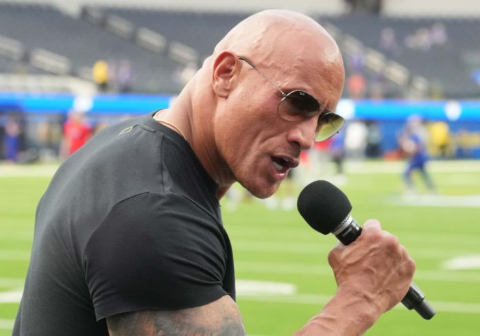 ‘The Rock’ Shouts Out Travis Kelce for Post-Game Quote