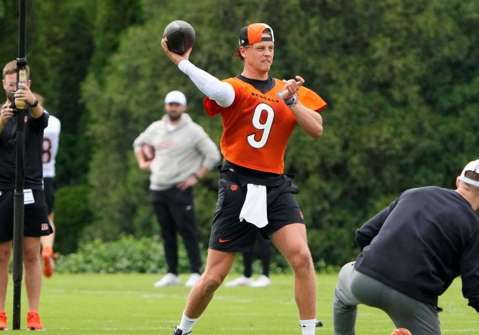 Joe Burrow's Wrist Clearly Not Bothering Him in First Offseason Practice Videos