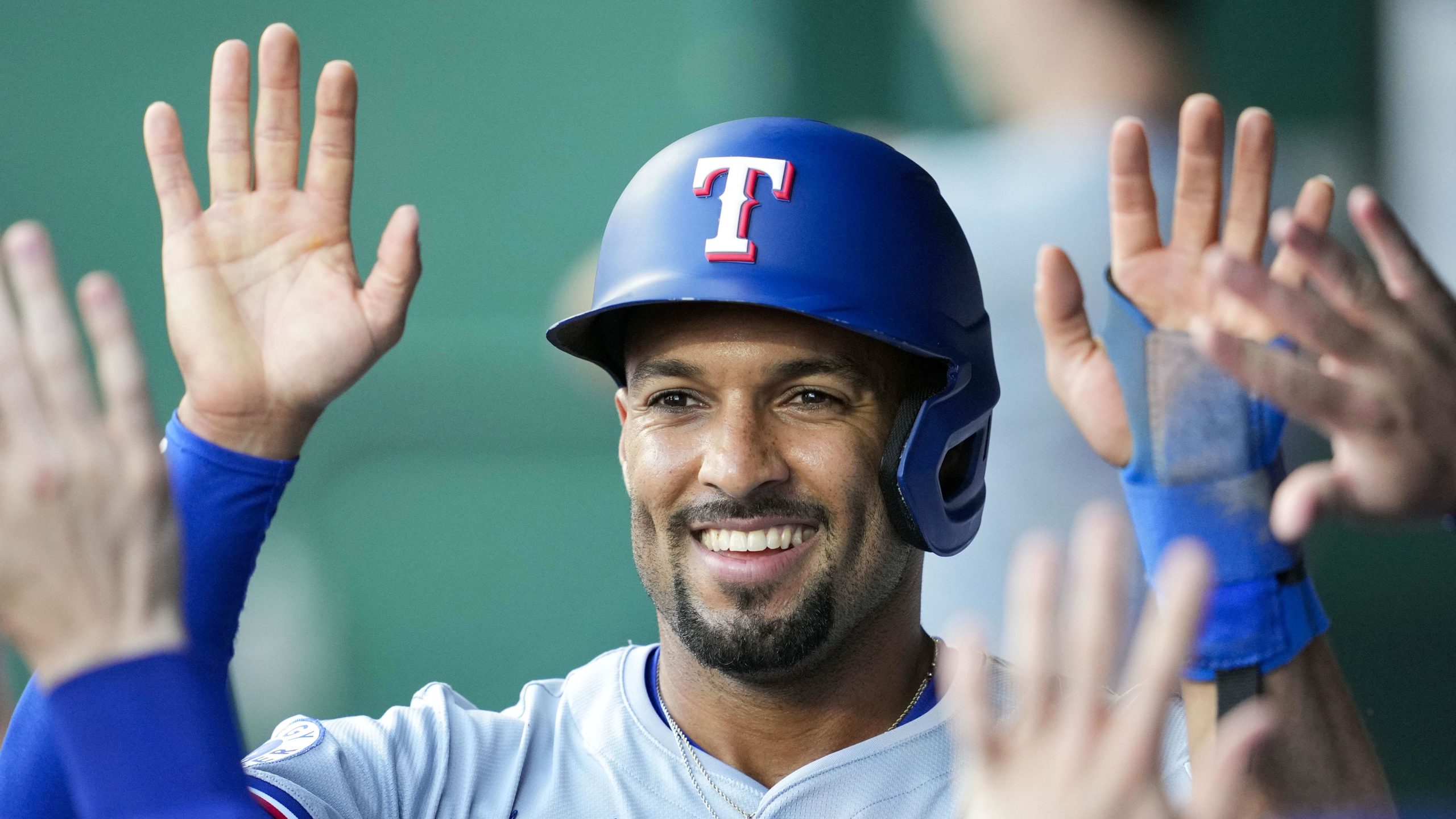 Rangers' Marcus Semien Crushes a Home Run Off First Pitch vs. A's