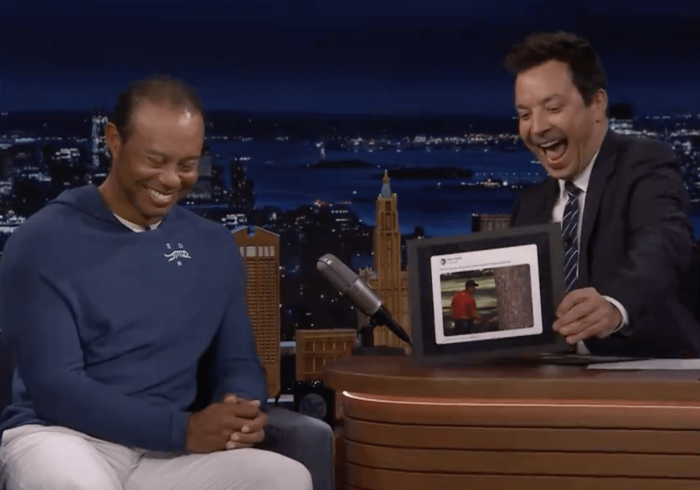 Tiger Woods and Jimmy Fallon Shared a Laugh Over Tiger Tree Memes