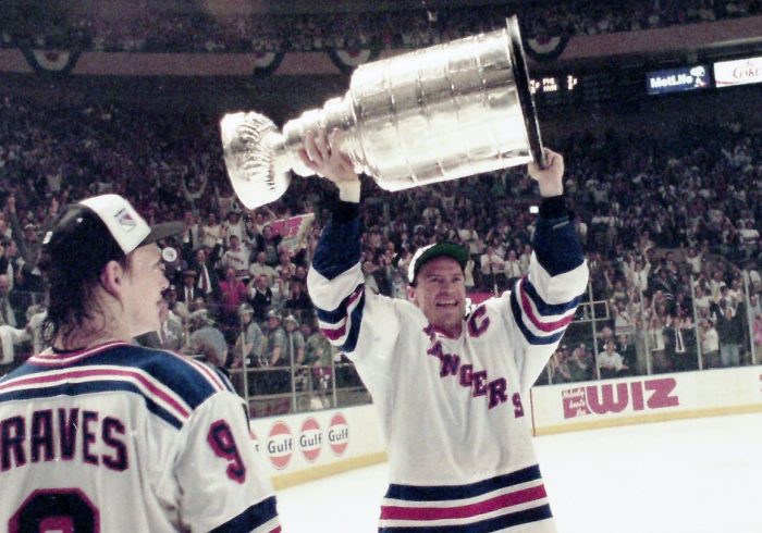 Fan Displays Iconic Vintage Newspaper From 1994 Playoffs at Rangers-Panthers Game 6